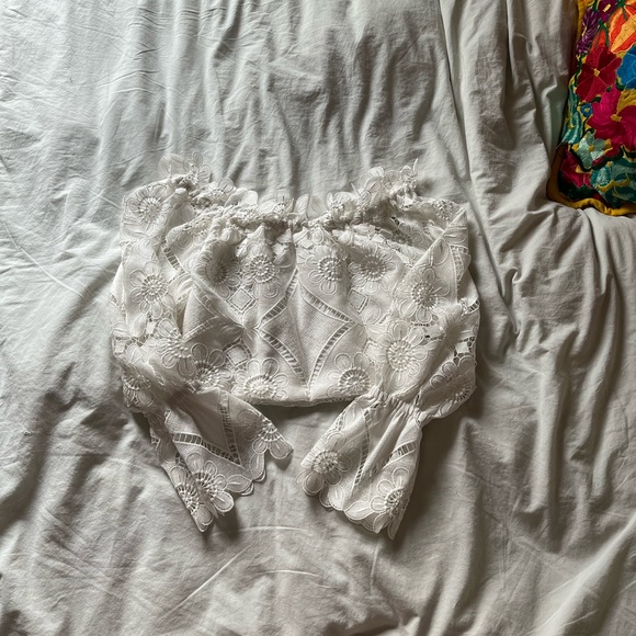 ❤️Blogger’s Favorite Aje off shoulder lace top - Picture 4 of 8